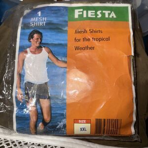 Fiesta Mesh Shirt Size Xxl Yellow ******FROM JAMAICA !!!